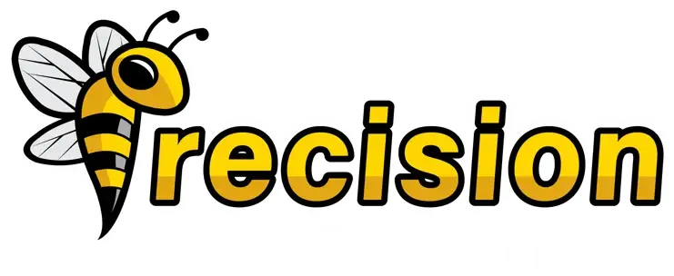 Precision Pest Control logo with cartoon bee - Southern Maine pest control services